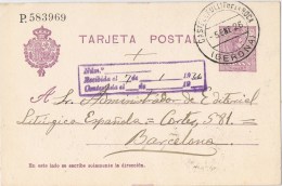 8073. Entero Postal OIX (Gerona) 1926. Fechador CASTELLFULLIT De La ROCA - 1850-1931