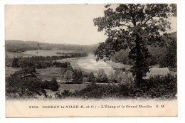 CP, 78, CERNAY LA VILLE, L'Etang Et Le Grand Moulin, écrite, Voyagé - Cernay-la-Ville