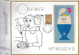 Feuillet Tirage Limité CEF 201 77 1868 Oeuf Belge Het Belgish Ei - 1971-1980