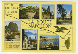 {34703} De Golfe Juan à Digne , La Route Napoléon ,  Carte Et Illustrations Et Multivues - Cartes Géographiques