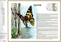 Feuillet Tirage Limité CEF 375 Guyane Papillon - Storia Postale