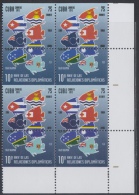 2012.170 CUBA 2012 MNH PERFORATION ERROR. RELACIONES DIPLOMATICAS CUBA-ISLA SALOMON-FIJI-TONGA-HIRIBA TI. BLOCK 4 - Non Dentelés, épreuves & Variétés