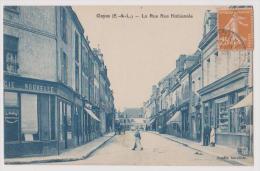 CLOYES : LA RUE NATIONALE - NOMBREUX COMMERCES - ATTELAGE - ECRITE 1929 - R/V - - Cloyes-sur-le-Loir