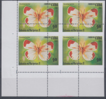 2013.187 CUBA 2013 MNH PERFORATION ERROR. MARIPOSAS, BUTTERFLIES. BLOCK 4. - Geschnittene, Druckproben Und Abarten