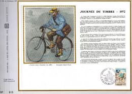 Feuillet Tirage Limité CEF CFA Réunion 5 Vélo Cycliste Journée Du Timbre Facteur Rural à Bicyclette 1890 - Lettres & Documents