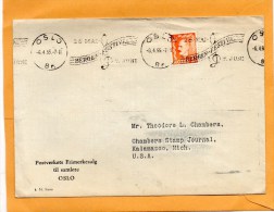 Norway 1955 Cover Mailed To USA - Briefe U. Dokumente