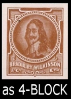 GREAT BRITAIN. Charles I. Brown ESSAY 4-BLOCK Ungum.    [essai,Probedruck,ensayo, Saggio,proef] - Essays, Proofs & Reprints