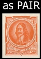 GREAT BRITAIN King Charles Orange ESSAY PAIR Ungum. - Probe- Und Nachdrucke