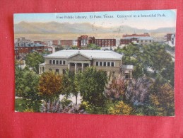 TX - Texas > El Paso  Free Public Library 1924 Cancel Ref 1305 - El Paso