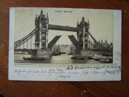 CPA. ILLUSTRATION TOWER BRIDGE COLLEE SUR CPA POST CARD 1902 - Tower Of London