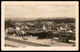 ALTE POSTKARTE KERPEN HORREM TOTAL BAHNHOF WAGGONS Zug Waggon Train Station Gare Ansichtskarte - Kerpen