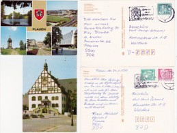 2  CPM D' ALLEMAGNE - PLAUEN - Rathaus - Im STADTPARK - Plauen