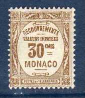 MONACO Taxe Porto 1924/1925 Yv 15 Mi 23 MLH * - Segnatasse