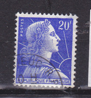 FRANCE N° 1011B 20F BLEU TYPE MULLER 0 OUVERT OBL - Used Stamps