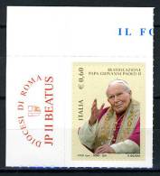 2011 -  Italia - Italy - Giovanni Paolo II - Mint - MNH - 2011-20: Nieuw/plakker