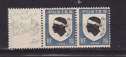 FRANCE N° 755 10C OUTREMER ET NOIR BLASON DE LA CORSE  POINT AU DESSUS DU O DE CORSE NEUF SANS CHARNIERE - Nuevos