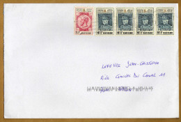 Enveloppe Cover Brief 1633 1634 Bande De 4 - Otros & Sin Clasificación