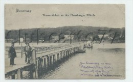 Flensbourg Ou Flensburg (Allemagne, Schleswig-Holstein): Wasserleben An Der Flensburger Fôhrde Im 1906 (lebendig) PF. - Flensburg