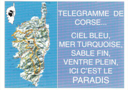 Cp , RÉGIONS , CORSE , Télégrame De Corse - Corse