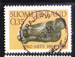 Finland 1964 Stone Elk's Head Used - Gebruikt