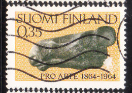 Finland 1964 Stone Elk's Head Used - Gebruikt