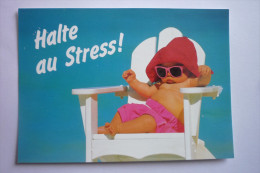 Cartes Humour Enfants ( Halte Au Stress ) Carte Vierge ( 2 Scann ) - Humorous Cards