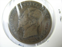 ITALY 10 CENTISIMEI 1866 VITTORIO EMANUELE COPPER OR BRONZE COIN  LOT 16 NUM 12 - 1861-1878 : Vittoro Emanuele II