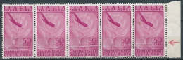 1947 ITALIA POSTA AEREA RADIO 50 LIRE VARIETà MNH ** - JU047-2 - Varietà E Curiosità