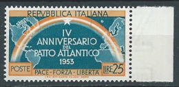 1953 ITALIA PATTO ATLANTICO 25 LIRE VARIETà MNH ** - JU047-2 - Varietà E Curiosità