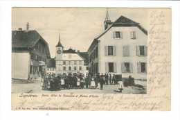 Suisse // Schweiz // Neuchâtel // Lignières- Poste, Hôtel De Commune Et Maison D'école - Lignières