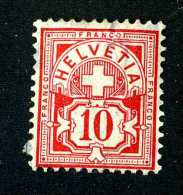 3044 Switzerland 1897  Michel #54Yb Small Thin  M* ~Offers Always Welcome!~ - Unused Stamps