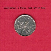 GREAT BRITAIN    5  PENCE  1992  (KM # 937b) - 5 Pence & 5 New Pence