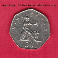 GREAT BRITAIN    50  NEW  PENCE  1978  (KM # 913) - 50 Pence