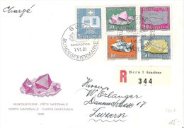 Schweiz Suisse 1961: Pro Patria Zu WII103-107 Mi 731-735 Yv 677-681 Auf R-FDC Mit O BERN 1.VI.61 (Zumstein CHF 25.00) - Brieven En Documenten