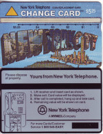 RRR**Carte Magnétique NEW YORK TELEPHONE  "CHANGE CARD"$ 5,25 NEUVE état LUXE ***à Saisir - Nynex
