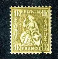 3076 Switzerland 1881  Michel #44  M*perf Fault Scott #68  ~Offers Always Welcome!~ - Nuovi