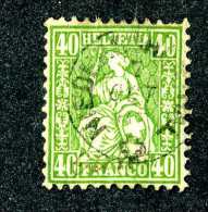 3088 Switzerland 1863  Michel #26  Used  Scott #47  ~Offers Always Welcome!~ - Gebraucht