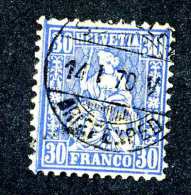 3090 Switzerland 1867  Michel #33  Used  Scott #56  ~Offers Always Welcome!~ - Oblitérés