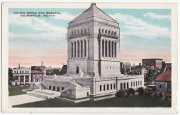 USA - INDIANAPOLIS INDIANA - WORLD WAR MEMORIAL BUILDING - C1920s-30s Vintage Postcard ~ASIAN SCRIPT - Indianapolis