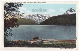 REDFISH LAKE, SAWTOOTH MOUNTAINS IDAHO SCENIC VIEW Vintage Postcard C1930s-40s - Autres & Non Classés