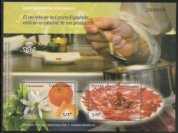 2014-ED. 4885 -Gastronomía. Productos De Innovación Y Tradicionales -Flor Mandarino Y Jamón Ibérico-NUEVO - Blocchi & Foglietti