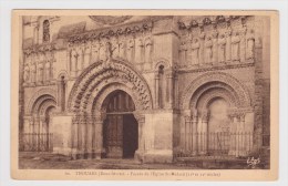 (RECTO / VERSO) THOUARS EN 1945 - N° 80 - FACADE DE L' EGLISE ST MEDARD - Thouars