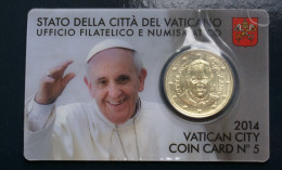 VATICANO 2014 - THE COINCARD N.5 - POPE FRANCESCO - Nuevos