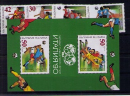 BULGARIA 1990 - CAMPEONATO DEL MUNDO DE FUTBOL ITALIA '90 - YVERT Nº 3303-3306 + BLOCK Nº 164 - 1990 – Italien