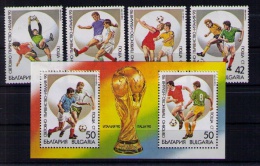 BULGARIA 1989 - CAMPEONATO DEL MUNDO DE FUTBOL ITALIA '90 - YVERT Nº3275-3278 + BLOCK Nº 163 - 1990 – Italien