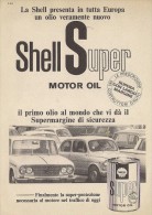 # ROYAL DUTCH SHELL OIL 1950s Car Italy Advert Pub Pubblicità Reklame Huile Olio Aceite Ol Lancia Fulvia Fiat 600 - Sonstige & Ohne Zuordnung