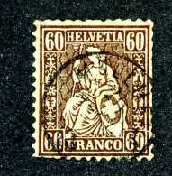 3134 Switzerland 1863  Michel #27  Used  Faults  ~Offers Always Welcome!~ - Usados