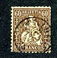 3134 Switzerland 1863  Michel #27  Used  Faults  ~Offers Always Welcome!~ - Oblitérés