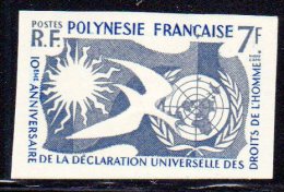 POLYNESIE - N° 12 **  NON DENTELE  (1958) 10ème Anniversaire Des Droits De L'hommme - Unused Stamps