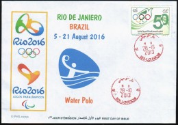 ARGELIA FDC JO Rio 2016 N° 39/41 Olympic Olympics Water Polo Polo Aquático Wasserball - Eté 2016: Rio De Janeiro